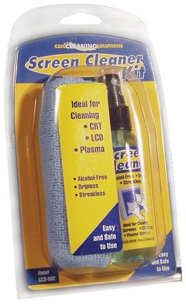 Caig Laboratories CCS-502 Screen Cleaning Kit Spray And Microfiber Cloth; Alcohol free; High performance micro-fiber cloth (CCS502 CCS 502)