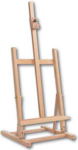 Cappelletto CCT3 H-Frame Tabletop Easel; A sturdy tabletop easel that can be folded in one easy move to flatten out completely; The adjustable angle of the frame facilitates optimal positioning of the canvas; Holds up to 24