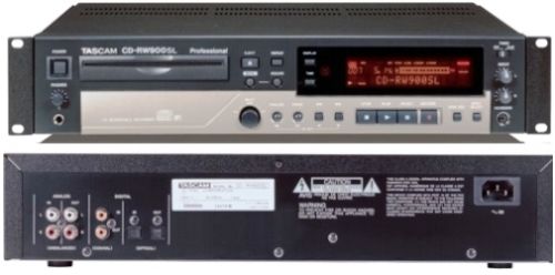 Tascam CD-RW900SL Slot-Loading CD Recorder; 24 bit A/D and D/A converters; Sample Rate Conversion; MP3 file Playback; MP3 Action setting; Key Control (change the key w/o changing the speed); Pitch Control; Auto Cue from menu; Auto Ready from menu; S/PDIF coaxial and optical digital I/O; RCA Unbalanced analog I/O; UPC 043774022397 (CDRW900SL CD RW900SL CDR-W900SL CDRW-900SL)