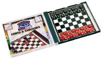 Excalibur CD100 Magnetic Travel Games, CD Chess & Checkers, Compact design, 1.50 Weight (CD-100 CD 100) 