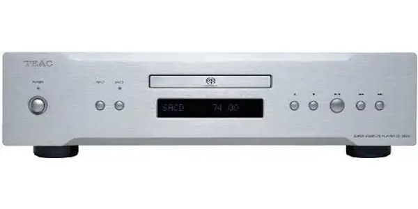 Teac CD-2000-S Distinction Series CD/SACD Player, Silver; CD Player Supports SACD, CD, CD-R/RW Disc; USB Audio Class2 High-speed Input from PC/Mac (192 kHz at 24 bits asynchronous max); 24bit/192kHz D/A Converter (CS4398); Fluorescent Display; Detachable AC Socket; Aluminum Front Panel and Tray Bezel Remote Control; UPC 043774027996 (CD2000S CD2000-S CD-2000S CD-2000)