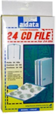 Aidata CD24F CD File 24 Storage, Store 24 CD/DVD media, Folder-shaped storage box for CDs, Edit your own collection of media and finally locate the lost CDs and DVDs (CD-24F CD 24F CD24-F CD24)