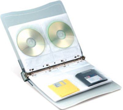 Aidata CD40B CD Binder 40, Letter size 1˝ 3 rings binder, Includes 10 CD binder sheets and heavy-duty 1˝ ring binder, Holds up to 40 CDs (CD-40B CD 40B CD40-B CD40)