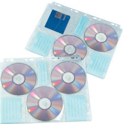 Aidata CD6BS-10 CD Binder Sheet 6, 10 sheets with index labels per pack, Each sheet holds 6 CDs with index labels, Fits most kinds of ring binders (CD6BS10 CD6BS 10 CD6-BS-10 CD6 BS-10)