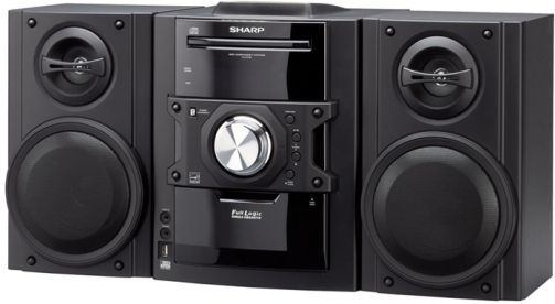 Sharp CD-DH790N Mini Component System, Black/Silver, Top Mount Docking Slot for iPod, 200 Watts Total Output, USB Playback, 2-Way, Speakers, Full Function Remote, AM/FM Tuner with Presets, Pre-Set Equalizer, CD-R/RW, MP3, WMA Playable, Full Logic Cassette Deck, Radio Memory Backup Function, Function Selector (CDDH790N CD DH790N CDD-H790N CDDH-790N)