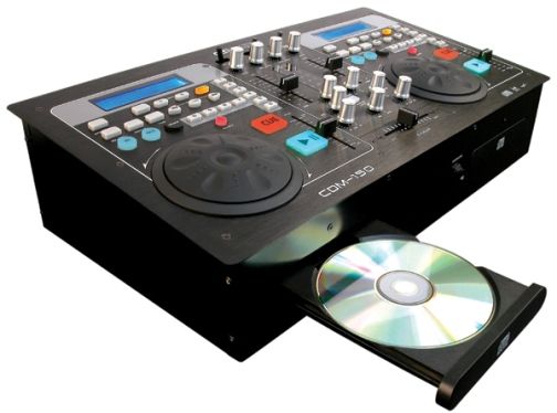 Gem Sound CDM-150 Dual CD Mixer, Audio CD and CD-R compatible, Anti-Shock using RAM Buffer Memory, Instant-Start and Cue with preview, Singel/continuous play modes, Fader-Start capability, Seamless loop per side with reloop, Pitch bend via Jog wheel or buttons (CDM150 CDM 150 GemSound)