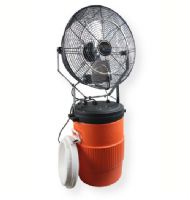 Ventamatic Cool Draft CDMP1810 Mid Pressure Misting Fan on 10 Gal Cooler; 18" High Velocity Fan, consistently outperforms 24" and 30" fans; 3-speed fan (off, low, medium, and high); Four nozzle stainless steel misting ring; 180 psi high efficiency pump produces mid-pressure fog; Custom nozzles; UPC 047242948318 (CDMP1810 CDMP-1810 CDMP-18-10 VENTAMATICCDMP1810 VENTAMATIC-CDMP-1810 COOLDRAFT) 