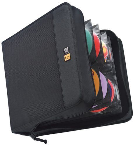 Case Logic CDW-264 BLACK Nylon CD Wallet, Holds 264 CDs or 132 CDs with liner notes; ProSleeve pockets protect CDs; Durable nylon material with rugged zipper and handle; Easy flip pages lay flat for easy access to CDs, UPC 085854016711 (CDW264BLACK CDW264 CDW-264 CDW 264 CLO-CDW264)