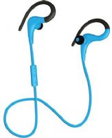 Coby CEBT-400-BLU Blue Intense Wireless Earbuds with Mic, Built-in microphone, Volume control, Tangle free flat cable, Sweat resistant, Superior audio performance, Comfortable fit, Dimensions 6.14" x 3.74" x 1.42", Weight 0.3 lbs, UPC 812180025144 (CEBT 400 BLU CEBT 400BLU CEBT400 BLU CEBT-400BLU CEBT400-BLU CEBT400BLU CEBT400BL) 