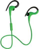 Coby CEBT-400-GRN Green Intense Wireless Earbuds with Mic, Built-in microphone, Volume control,  Tangle free flat cable, Sweat resistant, Superior audio performance, Comfortable fit, Dimensions 6.14" x 3.74" x 1.42", Weight 0.3 lbs, UPC 812180023843 (CEBT 400 GRN CEBT 400GRN CEBT400 GRN CEBT-400GRN CEBT400-GRN CEBT400GRN) 
