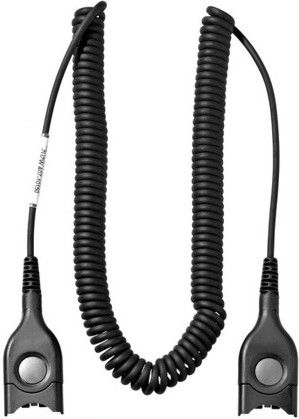 Sennheiser CEXT 01 Headset 10 ft Extension Coiled Cable, EasyDisconnect to EasyDisconnect, Walk more than twice as far from your desk, Fits with any Sennheiser corded telephone headset, UPC 615104105409 (CEXT01 CEXT-01)