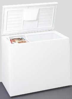 WC Wood CF10W Chest Freezer, Capacity(cu.ft.) : 10 cu. ft., Manual Defrost, Adjustable Thermostat, Interior Light, Foam-Insulated Lid, 1 Plastic Basket, Stores 350 lbs. of Food ( WC Wood CF10 F10W )