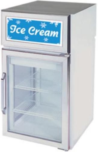 Beverage Air CF5-1W-G-FAN Countertop 22-Inch Freezer Display Merchandiser, 5 cu. ft. (142L) capacity, Operating Temperatures As Low As -20F (-29C), Faster Recovery System (FRS) Maintains Product Temperature Even Under Heavy Usage Conditions, Baked On White Epoxy Exterior Finish (CF51WGFAN CF5-1W-G CF5-1W CF51W-GFAN CF51W-G)