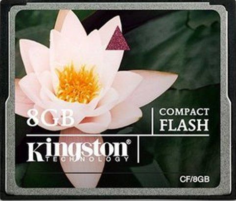 Kingston CF/8GB Flash memory card, 8 GB Storage Capacity, CompactFlash Card Form Factor, 3.3 / 5 V Supply Voltage, 1 x CompactFlash Card - type I Compatible Slots, 32 F Min Operating Temperature, 140 F Max Operating Temperature, UPC 740617147957 (CF-8GB CF8GB CF 8GB)