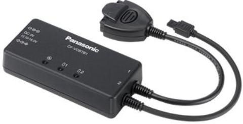 Panasonic CF-VCBTB1W Battery Charger, Automobile Cigarette Lighter Input Connector, 15.1 V DC to 16 V DC Input Voltage Range, AC Adapter or DC Charger System Requirements, For use with CF-19, CF-30, CF-18, CF-28, CF-29, CF-48, CF- 50, CF- 51, CF-72, CF-73 and CF-74 Panasonic Toughbook Notebook Computers (CFVCBTB1W CF-VCBTB1W CF VCBTB1W)