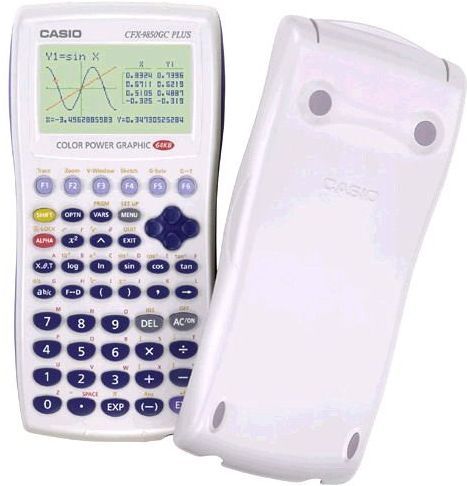 Casio CFX-9850GC Color LCD Graphic Computer/Calculator, Colour graphing of rectangular, polar, and parametric functions and inequalities, Financial and business functions, Complex numbers, Advanced statistics, 8-line x 21-character, dot matrix display (CFX 9850    CFX9850) 