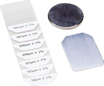 Extech CG304-REF Replacement Reference Films (10 Sets) For use with CG304 Coating Thickness Tester with Bluetooth; Includes: One Ferrous Plate, One Non-ferrous Plate, and One Film; UPC 793950153147 (CG304REF CG304 REF)