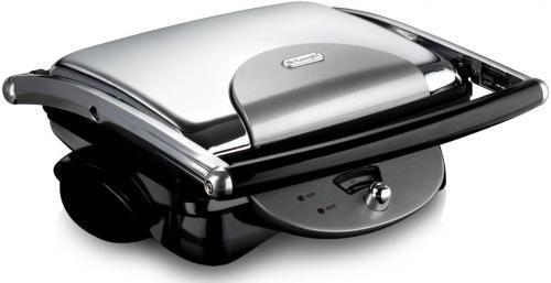 DeLonghi CGH800U Contact Grill and Panini Press; Fast, even grilling and toasting with double-sided contact cooking plates; Accommodates food of any size with the height adjustable hinge. You can easily grill meat, fish and panini sandwiches; Size (l x w x h inches) 34 x 35 x 13; Weight (Lbs) 3.5; Rated voltage/Frequency (V~Hz) 120~60; Input power (W) 1500; Adjustable thermostat yes; UPC 044387798006 (CGH800U CGH800U)