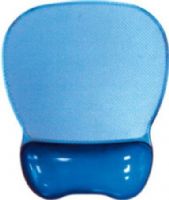 Aidata CGL003B Crystal Gel Mouse Pad Wrist Rest, Blue, Ergonomic Design, Redistribute Pressure Points, Transparent soft gel wrist rest provides computing comfort, Stain and water-resistant for easy surface cleaning, Non-skid PU rubber backing keeps pad in place, Size 209 x 245 x 28mm / 8.25 x 9.75 x 1.25, EAN 4711234105701 (CGL-003B CGL 003B CGL003-B CGL003 CG-L003B) 