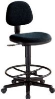 Alvin CH277-40DH Black Comfort Economy Drafting Height Task Chair; Includes pneumatic height control; Polypropylene seat and back shells; Height and depth-adjustable hinged backrest; Dual-wheel casters; 24" diameter reinforced nylon base; Height adjusts from 24" to 29"; UPC 88354947745 (CH27740DH CH-27740DH CH277-40DH-BLACK ALVINCH27740-DH ALVIN-CH27740DH-BLACK ALVIN-CH-277-40-DH) 