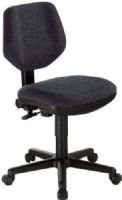 Alvin CH290-40 Black Comfort Classic Deluxe Office Height Task Chair; Pneumatic height control; Polypropylene seat and back shells; Height and depth adjustable hinged backrest with spring-adjusted rocking mechanism; Dual-wheel casters; 24" diameter reinforced nylon base; Seat cushion is 18" x 17" x 2" thick; UPC 88354934042 (CH29040 CH-29040 CH29040-BLACK ALVINCH29040 ALVIN-CH29040-BLACK ALVIN-CH-29040) 