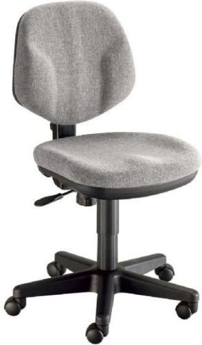 Alvin CH290-60 Gray Comfort Classic Deluxe Office Height Task Chair; Pneumatic height control; Polypropylene seat and back shells; Height and depth adjustable hinged backrest with spring-adjusted rocking mechanism; Dual-wheel casters; 24