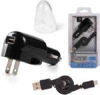 Delton CH3IN1MICRO 3-in-1 USB Charging Kit, Works with compatible USB devices like MP3 players and more, USB/Home/Car, Includes Bonus Sync/Charge Data Cable, LED Indicator, Intelligent Chip Prevents Overcharging, Short Circuit Protection, UPC 802029040841 (CH-3IN1MICRO CH3IN1-MICRO CH3IN1 MICRO CH-3IN1-MICRO) 