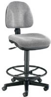 Alvin CH444-60DH Medium Gray Premo Drafting Height Ergonomic Chair; Backrest provides solid orthopedic spine support and full-size upholstered seat is contoured for added comfort; Includes pneumatic height control; Polypropylene seat and back shells; Height- and depth-adjustable backrest with heavy-duty spring tension angle control; UPC 88354947448 (CH44460DH CH-44460-DH CH44460DH-BLACK ALVINCH44460DH ALVIN-CH44460DH-BLACK ALVIN-CH-44460-DH) 