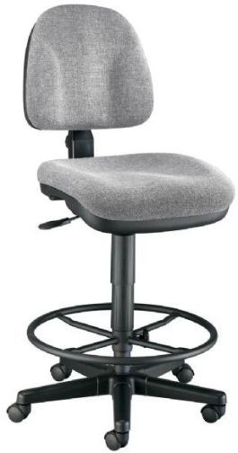 Alvin CH444-60DH Medium Gray Premo Drafting Height Ergonomic Chair; Backrest provides solid orthopedic spine support and full-size upholstered seat is contoured for added comfort; Includes pneumatic height control; Polypropylene seat and back shells; Height- and depth-adjustable backrest with heavy-duty spring tension angle control; UPC 88354947448 (CH44460DH CH-44460-DH CH44460DH-BLACK ALVINCH44460DH ALVIN-CH44460DH-BLACK ALVIN-CH-44460-DH)