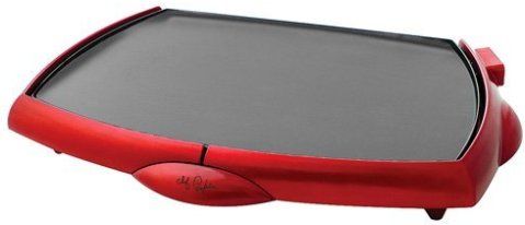 Chef Pepin CH48865 Griddle, Electric Griddle, Red Aluminum Construction, Perfect for Griddling, 1500 Watts Watts, Nonstick Cooking Surface, Adjustable Temperature Control, Operates on 120 Volts, Hot When in Use, Nonstick Coating, UPC 765167488657 (CH-48865 CH 48865 CH48865)