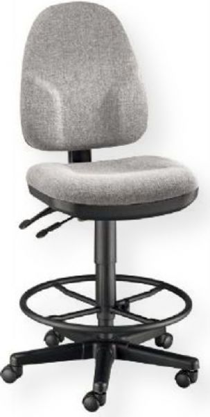 Alvin CH555-60DH Medium Gray High Back Drafting Height Monarch Chair; Contoured cushions and other ergonomic features that make it an outstanding value; High backrest provides solid orthopedic spine support and full-size upholstered seat is contoured for added comfort; UPC 88354947554 (CH55560DH CH-55560-DH CH55560DH-BLACK ALVINCH55560DH ALVIN-CH55560DH-BLACK ALVIN-CH-55560-DH)