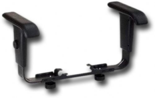 Alvin CH55A Adjustable Height Armrests; Adjustable width positioning; Cushioned black polyurethane; Adjustment range of 2.5