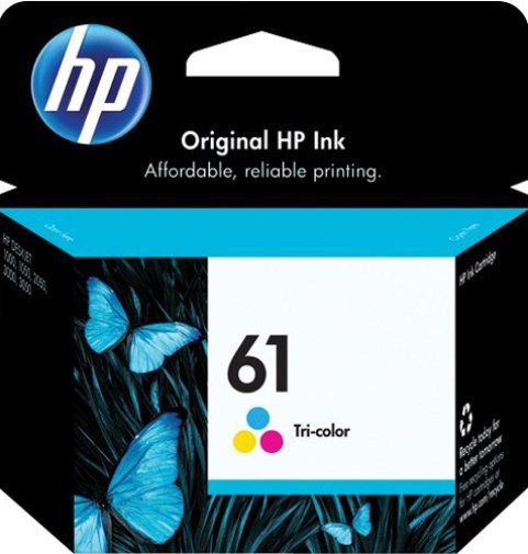 HP Hewlett Packard CH562WN#140 model No. 61 Tri Color Ink Cartridge, Ink-jet Printing Technology, Cyan, Magenta and Yellow Print Color, New Genuine Original OEM HP Hewlett Packard, For use with 3000, 1050 All-in-One, 2050 All-in-One, 3050 All-in-One and 3060 All-in-One HP Deskjet Series Printers (CH562WN140 CH562WN-140 CH562WN 140 CH562WN CH562-WN CH562 WN CH-562WN CH 562WN)