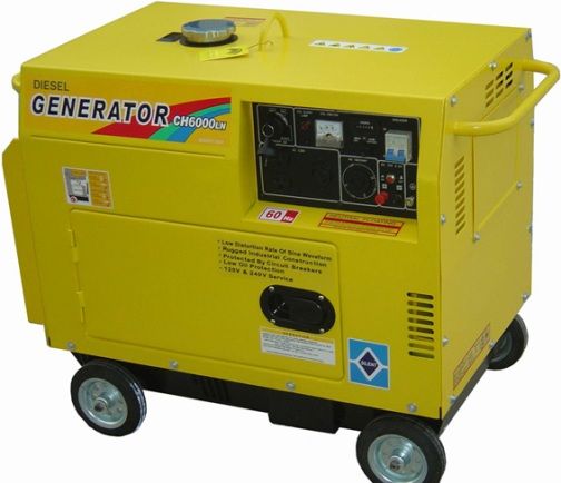 Amico CH6000LN Portable Diesel Generator with Wheel Kit, 6000 Running Watt and 6500 Peak Watt, 120 Volts & 240 Volts, Frequency 60 Hertz, DC Output 12V/8.3A, Engine Speed 3600rpm, Power Factor 1.0 (cos), Electric Start, 186F Engine, Single-cylinder, Direct Injection Vertical, 4-Stroke, Air-Cooled Diesel Engine, UPC 689076161695 (CH-6000LN CH 6000LN CH6000L CH6000)