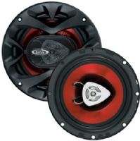 Boss Audio CH6500 CHAOS EXXTREME 6-1/2" Slim 2-Way Speaker, Red Poly Injection Cone, 200 Watts Total Power, Frequency Response 100 Hz to 18 Hz, SPL (1 Watt/1 Meter) 90 dB, Aluminum Voice Coil Material, Stamped Basket Structure, Rubber Surround Material, 1.75" Mounting Hole Depth, Dimensions 2" x 6.5" x 6.5", UPC 791489104890 (CH-6500 CH 6500) 