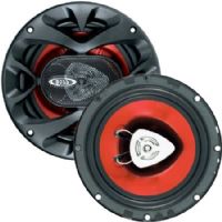 Boss Audio CH6520 CHAOS EXXTREME 6-1/2" Slim 2-Way Speaker, Red Poly Injection Cone, 250 Watts Total Power, Frequency Response 100 Hz to 18 Hz, SPL (1 Watt/1 Meter) 90 dB, Aluminum Voice Coil Material, Stamped Basket Structure, Rubber Surround Material, 2.125" Mounting Hole Depth, Dimensions 2" x 6.5" x 6.5", UPC 791489104906 (CH-6520 CH 6520) 
