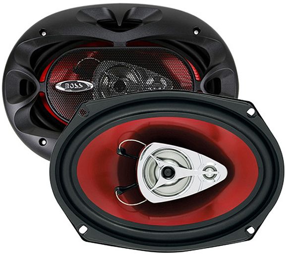 Boss Audio CH-6930 CHAOS Loudspeakers 400 Watt 6x9 3-Way Car Audio Speakers, 60 Oz Magnet structure, 4 Ohm Impedance, 50Hz - 20kHz Frequency response, 92dB Efficiency, Poly injection Cone material, 1