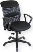Alvin CH726 Salambro Mesh Fabric Manager’s Office Height Chair, Black Color; With width-adjustable padded armrests, pneumatic height adjustment from 18" to 22", and a 24" diameter reinforced nylon base with hooded casters; The extra-thick seat cushion is 20" x 19" x 3" thick and has a spring-adjusted tilt mechanism; UPC 88354948858 (CH726 CH726 CH726BLACK ALVINCH726 ALVIN-CH726-BLACK ALVIN-CH-726) 