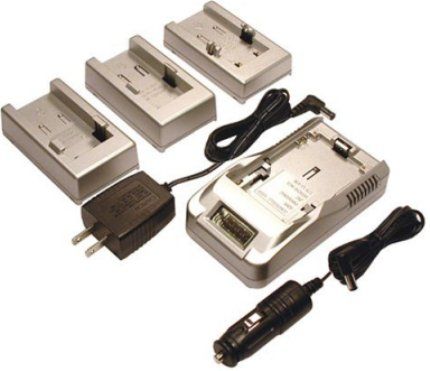Hi Capacity CH-9600 Universal Digital Camera Charger Bundle, Works with most 3.6 / 3.7 / 7.2 / 7.4V Li-Ion batteries, Includes three plates for most common batteries, Fully charges a battery in as few as 28 minutes (CH9600  CH 9600  9600) 