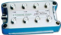 Channel Vision HS-8 Eight-Way Splitter/Combiner, 1GHz, DC Pass all Port, 5-1000MHz Bandwidth, Max Insertion @ 1000MHz 13dB, RFI Isolation -120dB, Return Loss 50-1000MHz more than 16dB, Out to Out Isolation 50-1000MHz: more than 18.5dB, DC Resistance Output to In less than .1ohms, Bulk pack-poly bag, 11.0dB insertion loss, Machine threads, Grounding screw, UPC 690240011104 (CHANNELVISIONHS8 HS8 HS 8) 