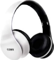 Coby CHBT-601-WHT Wireless Bluetooth And MP3 Headphones, White, Wireless Bluetooth connection, Built-in microphone, Folding and swivel design, 32 Ohm Impedance, 33 Feet Operation Distance, UPC 812180022327 (CHBT 601 WHT CHBT 601WHT CHBT601 WHT CHBT-601WHT CHBT601-WHT CHBT601WH CHBT601WHT) 