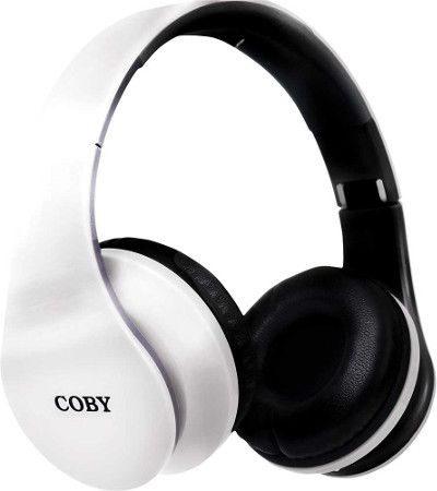Coby CHBT-601-WHT Wireless Bluetooth And MP3 Headphones, White, Wireless Bluetooth connection, Built-in microphone, Folding and swivel design, 32 Ohm Impedance, 33 Feet Operation Distance, UPC 812180022327 (CHBT 601 WHT CHBT 601WHT CHBT601 WHT CHBT-601WHT CHBT601-WHT CHBT601WH CHBT601WHT)