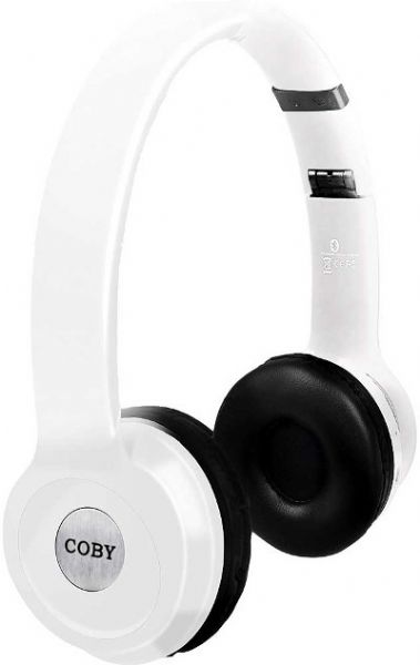 Coby CHBT-602-WHT Pulse Wireless Bluetooth/MP3 Headphones, White, Wireless Bluetooth connection, Built-in microphone, Folding and swivel design, 32 Ohm Impedance, 33 Feet Operation Distance, UPC 812180022358 (CHBT 602 WHT CHBT 602WHT CHBT602 WHT CHBT-602WHT CHBT602-WHT CHBT-602WH CHBT602-WH CHBT602WH)