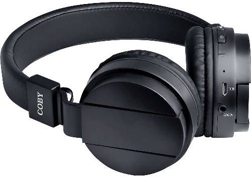 Coby CHBT-608-BLK Flex Bluetooth Folding Stereo Headphones, Black, Bluetooth range up to 33 feet, Charge time up to 2 hours, Premium stereo sound quality, Built-in mic and answer button, Media shortcut keys within easy reach, Convert between music and calls, Compact and folding design, Comfortable padded headband and ear cushions, UPC 812180025212 (CHBT608BLK CHBT608-BLK CHBT-608BLK CHBT-608 CHBT608BK)