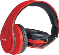Coby CHBT-611-RED Valor Wireless Folding Stereo Headphones, Red, Premium stereo sound quality, Built-in mic and answer button, Bluetooth Range Up To 33', Media shortcut keys within easy reach, Convert between music and calls, Compact, folding design, Comfortable padded headband and ear cushions, UPC 812180024895 (CHBT611RED CHBT611-RED CHBT-611RED CHBT-611 CHBT611RD) 