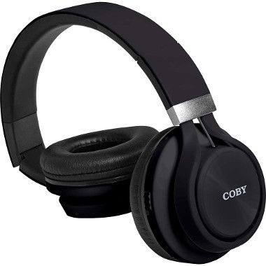 Coby CHBT-612-BLK Black Force Folding Bluetooth Stereo Headphones; Premium stereo sound quality; Built-in mic and answer button; Media shortcut keys within easy reach; Convert between music and calls; Compact, folding design; Comfortable padded headband and ear cushions; Bluetooth range up to 33 feet; Dimensions 7.5