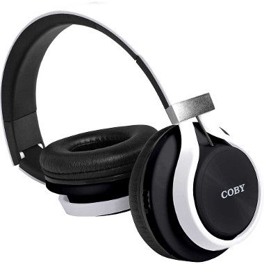 Coby CHBT-612-WHT Force Folding Bluetooth Stereo Headphones, White; Premium stereo sound quality; Built-in mic and answer button; Media shortcut keys within easy reach; Convert between music and calls; Compact, folding design; Comfortable padded headband and ear cushions; Bluetooth range up to 33 feet; Dimensions 7.5