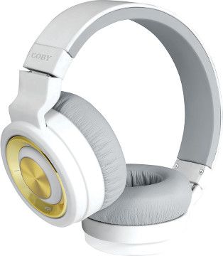 Coby CHBT-613-WHT Premium Wireless Bluetooth Headset, White, Powerful bass, Built-in mic and answer button, Media shortcut keys within easy reach, Convert between music and calls, Compact, folding design, Comfortable padded headband and ear cushions, Dimensions 3.5