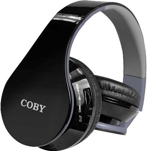Coby CHBT-701-BLK Contour Wireless Folding Bluetooth Stereo Headphones, Black; Media shortcut keys are within reach, serving both a wireless music headset and Bluetooth phone headset for hands-free calling; Premium stereo sound quality; Bluetooth range up to 33 feet; Built-in mic and answer button; UPC 812180025243 (CHBT701BLK CHBT701-BLK CHBT-701BLK CHBT-701)