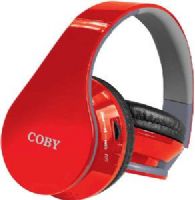 Coby CHBT-701-RED Contour Wireless Folding Bluetooth Stereo Headphones, Red; Media shortcut keys are within reach, serving both a wireless music headset and Bluetooth phone headset for hands-free calling; Premium stereo sound quality; Bluetooth range up to 33 feet; Built-in mic and answer button; UPC 812180025250 (CHBT-701-RED CHBT701RED CHBT 701RED CHBT701 RED CHBT701-RED CHBT-701RED CHBT701RD CHBT-701-RD) 